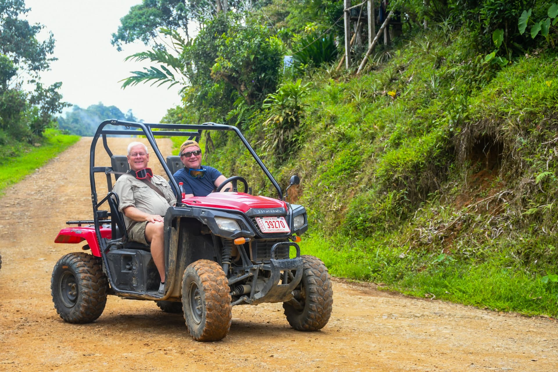Side-by-side adventure on a jungle trail in Uvita